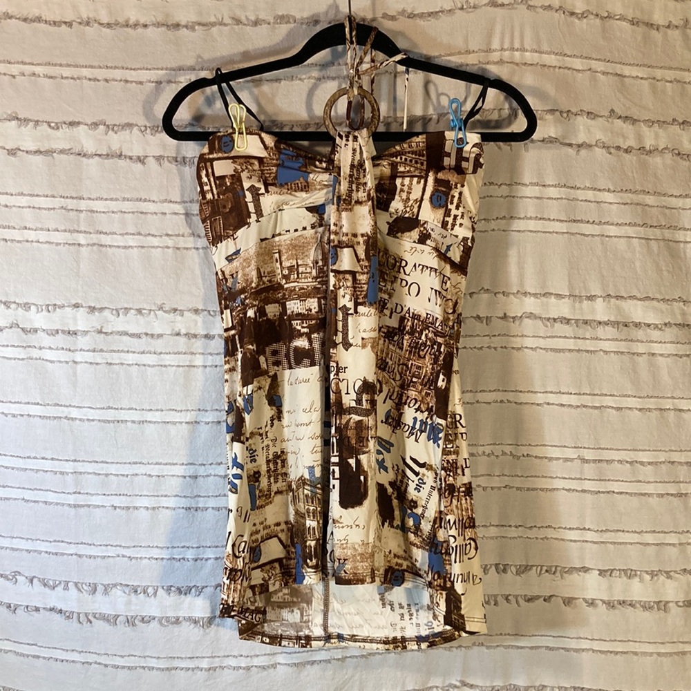 Lipstick Clothing Tie-back Halter Top